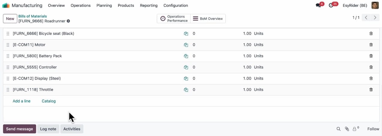 Odoo version 18 manufacturing module features Perth WA Australia